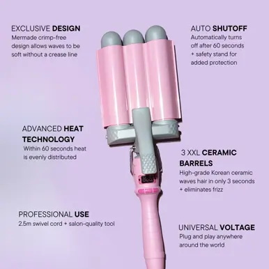 Mermade Hair PRO Waver 32mm Pink