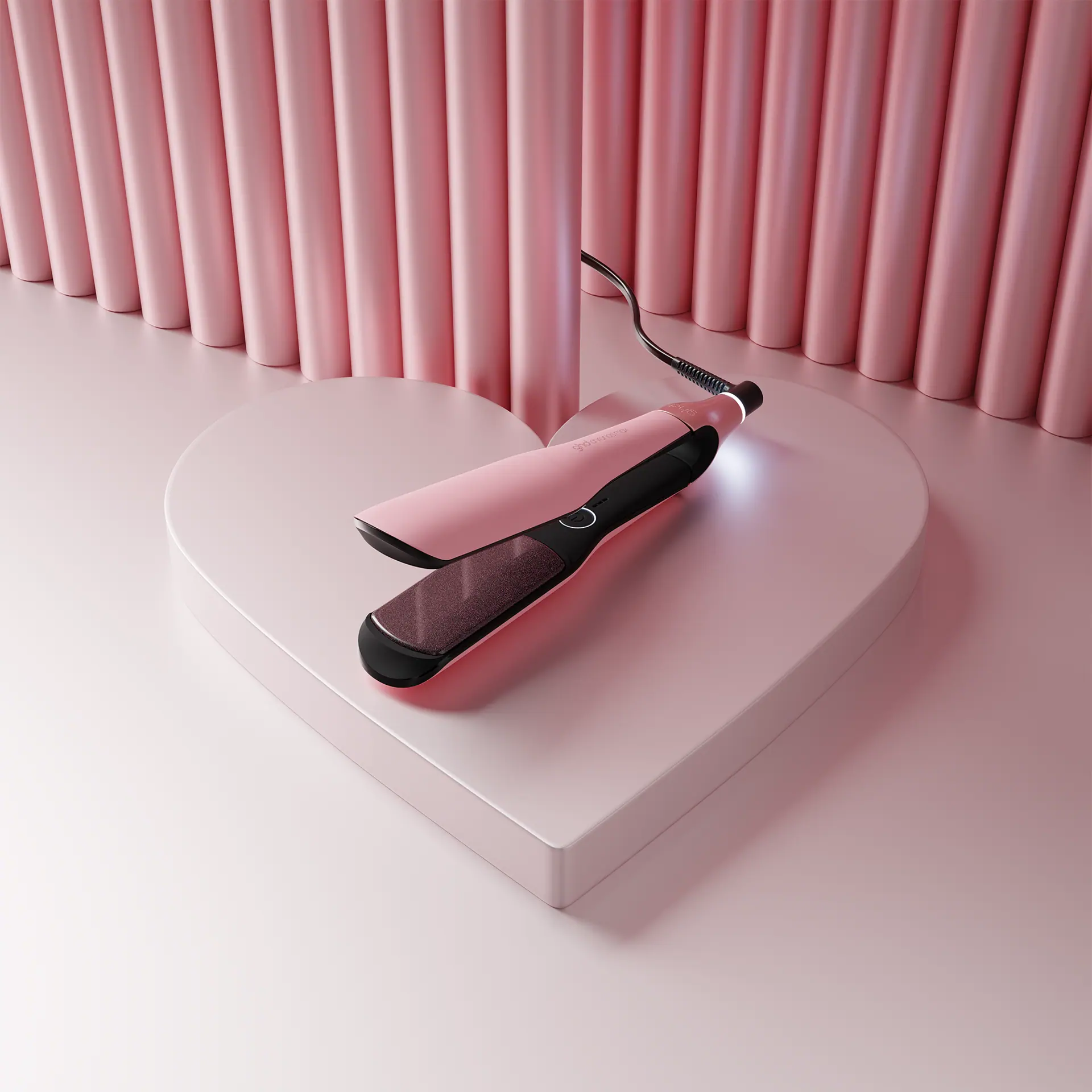 GHD Chronos Max Wide-Plate Hair Straightener in Dusted Pink