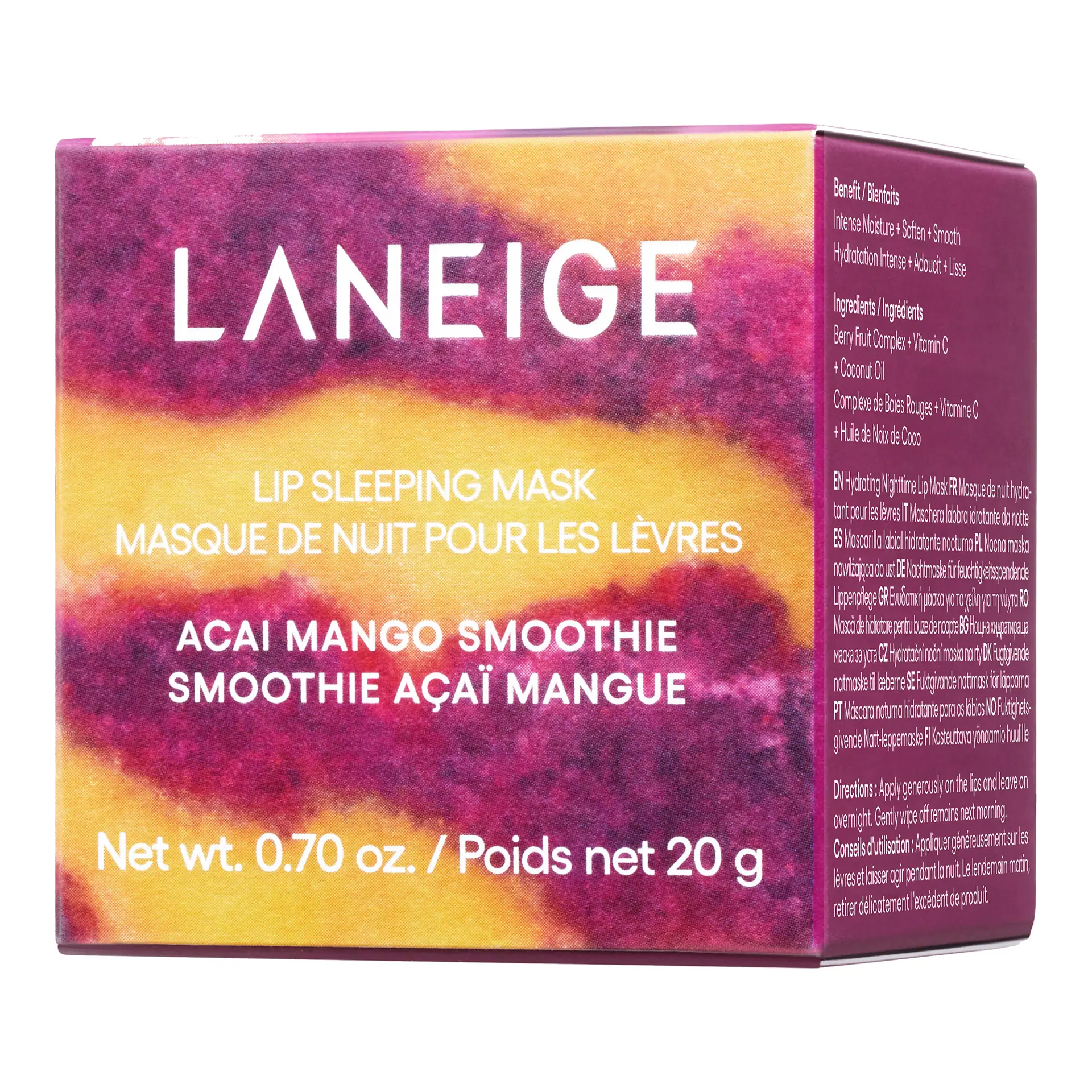 Laneige Lip Sleeping Mask Acai Mango Smoothie 20g