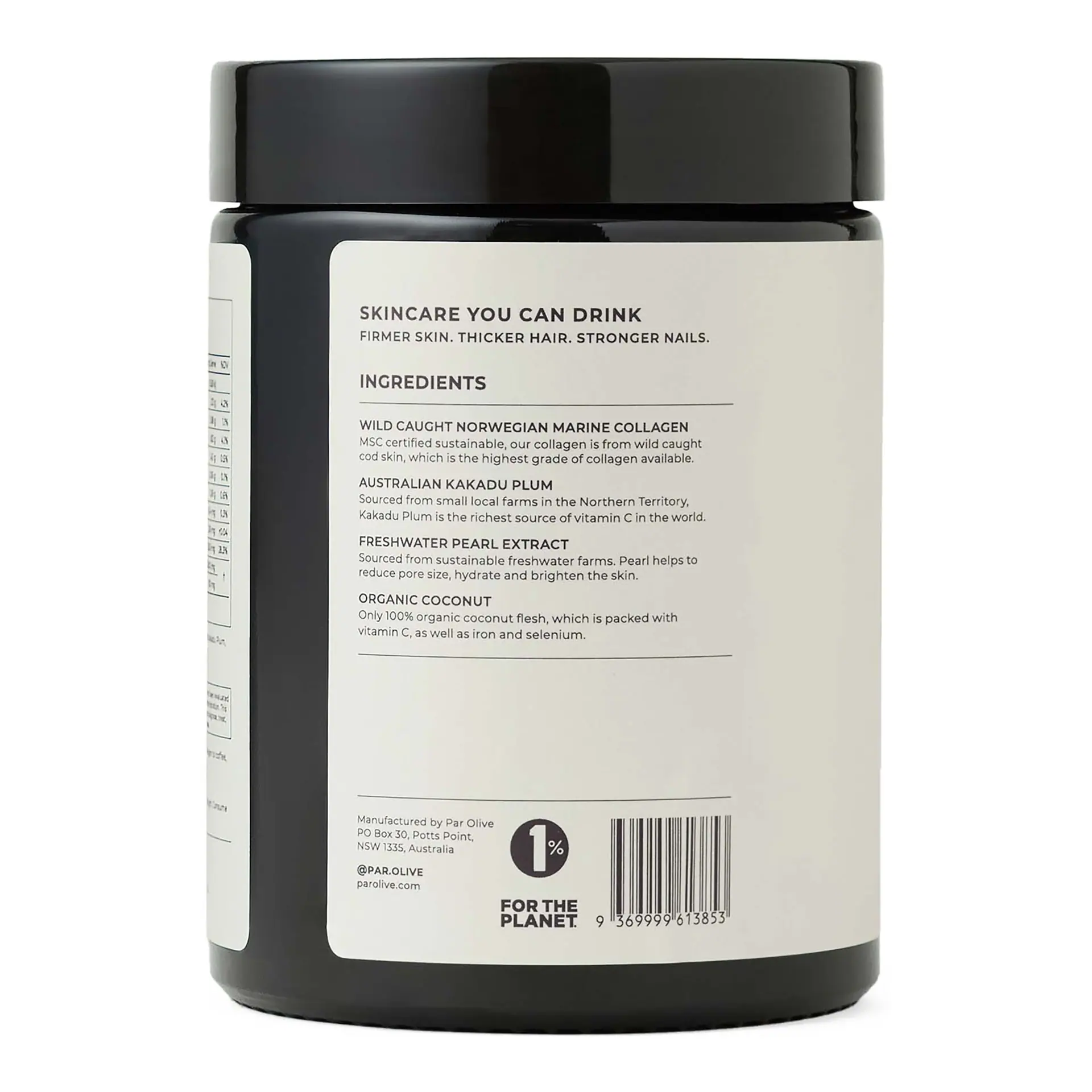 Par Olive PEARL Marine Collagen Jar (Organic Coconut) 150g