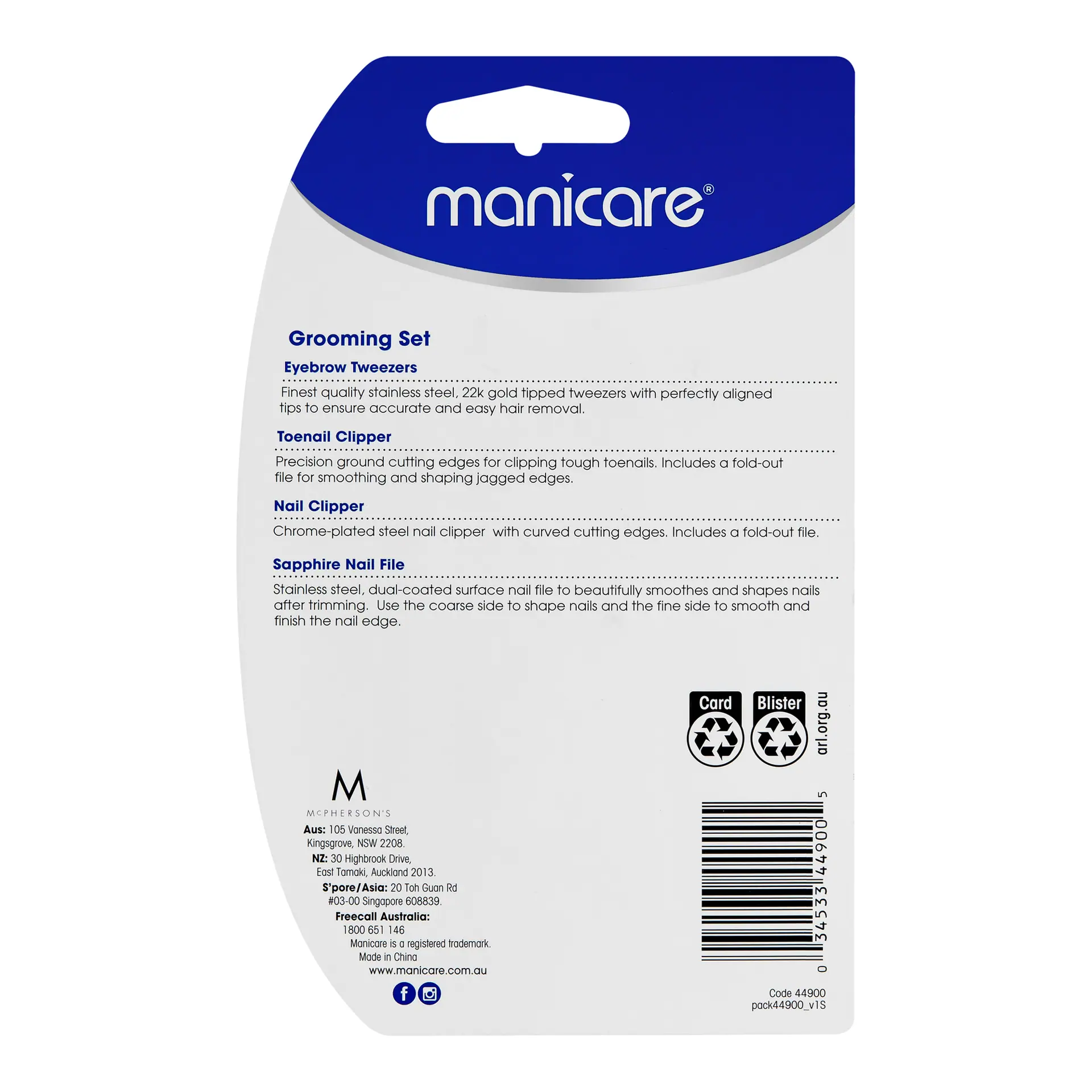 Manicare Nail Grooming Set 4pc