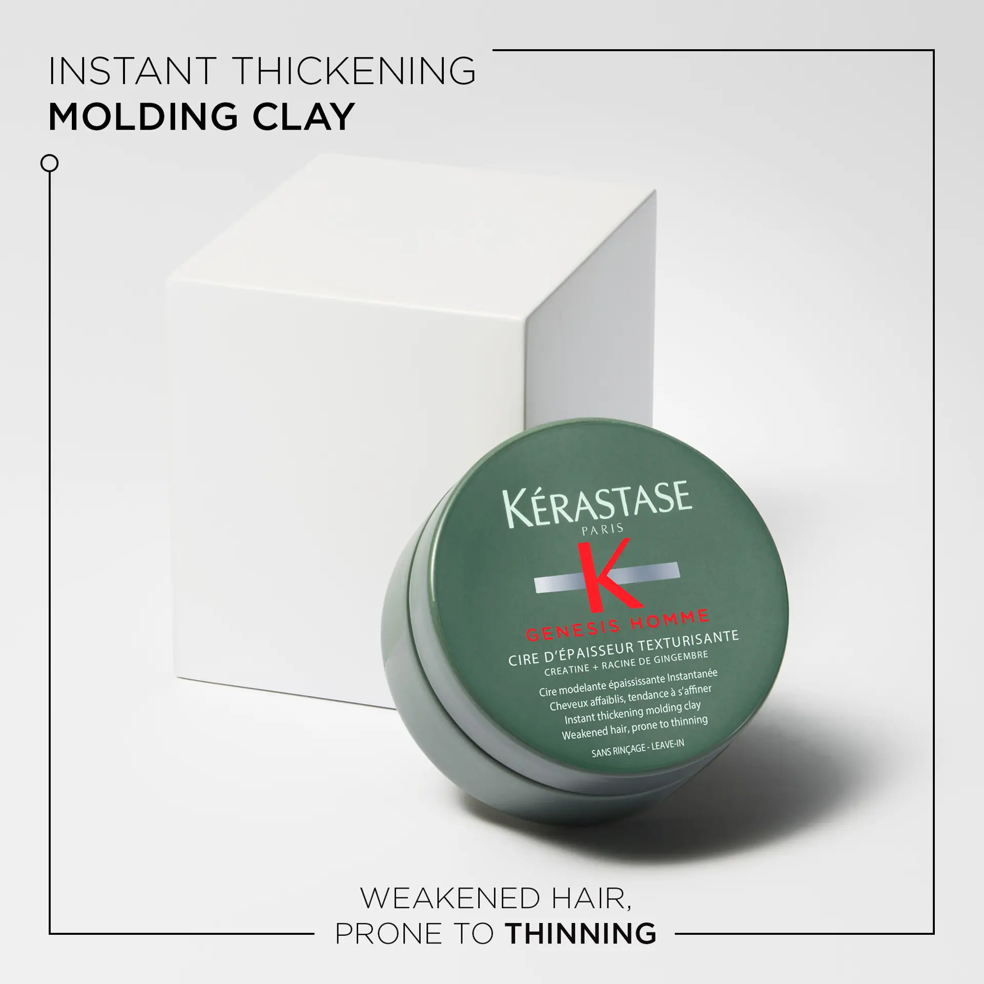 Kérastase Genesis Homme thickening clay texturiser 75ml